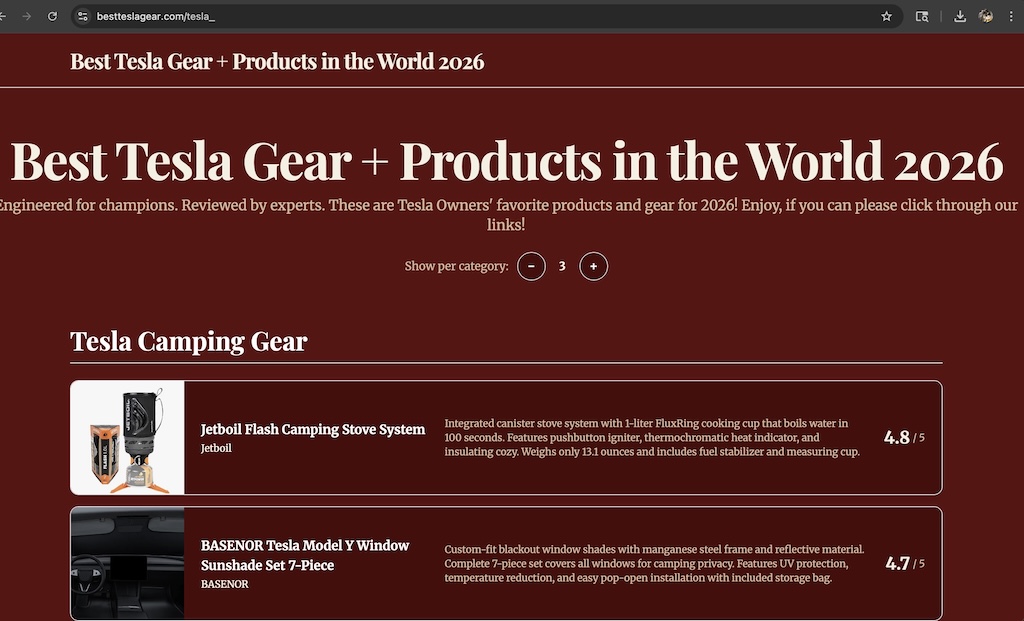 Best Tesla Gear in the World